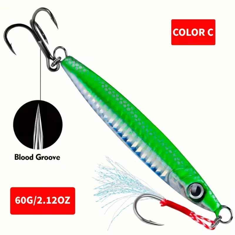 Metal Jigging Lure – Boat & Sea Fishing (30g/60g)