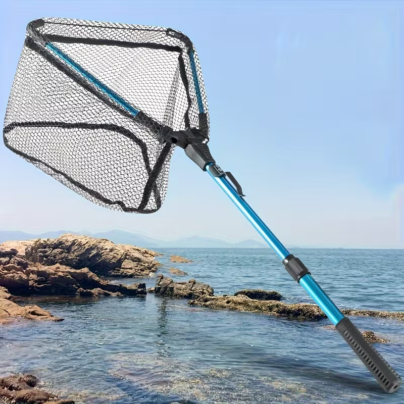 Retractable Fishing Net - Aluminum Alloy with Telescopic Pole