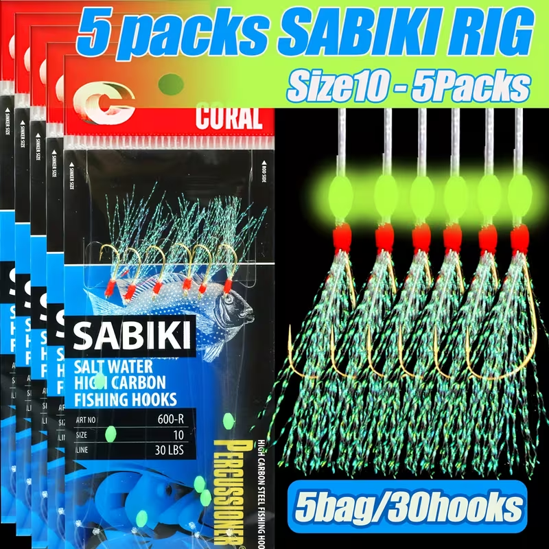 Sabiki Rig Fishing Lures – Luminous Bait Rigs