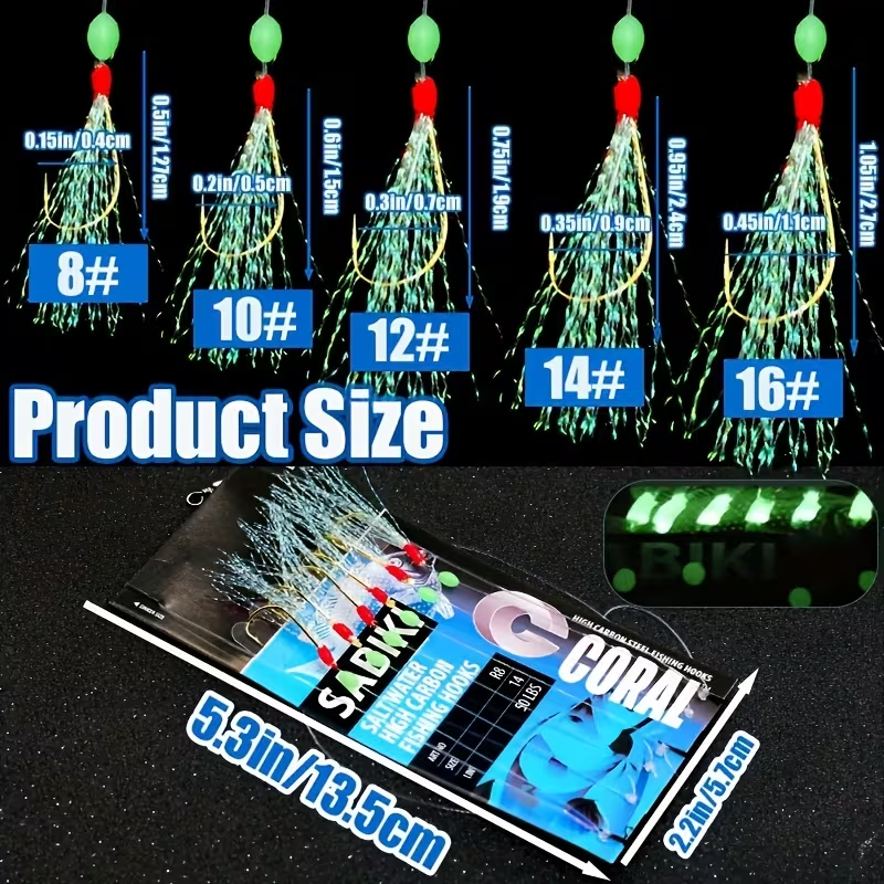 Sabiki Rig Fishing Lures – Luminous Bait Rigs
