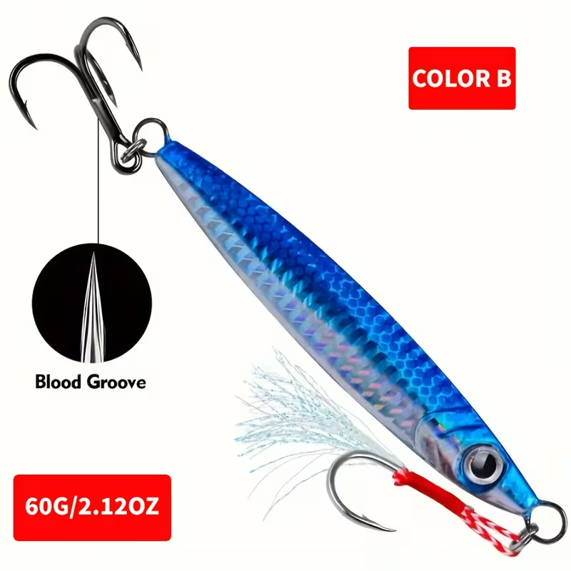 Metal Jigging Lure – Boat & Sea Fishing (30g/60g)