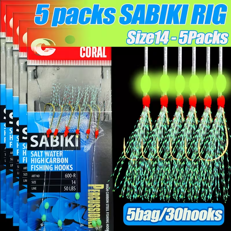 Sabiki Rig Fishing Lures – Luminous Bait Rigs