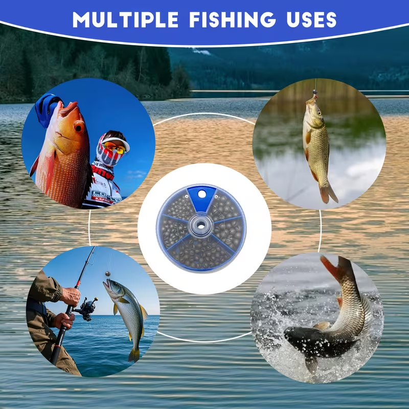 205pcs Fishing Sinker Set – 5 Size Assortment